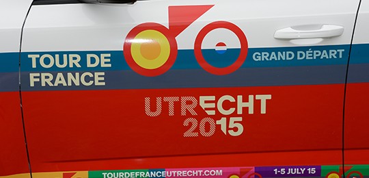 Renners per boot naar ploegenpresentatie Utrecht