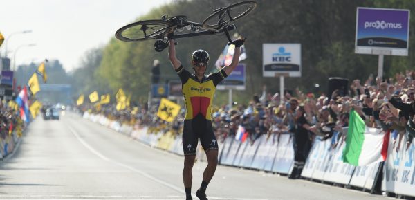 Gilbert imponeert met solozege in Ronde van Vlaanderen, Terpstra derde