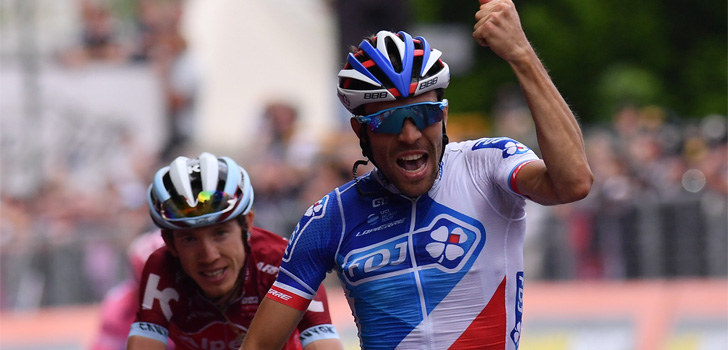 Giro 2017: Pinot wint etappe, Dumoulin verliest 15 seconden