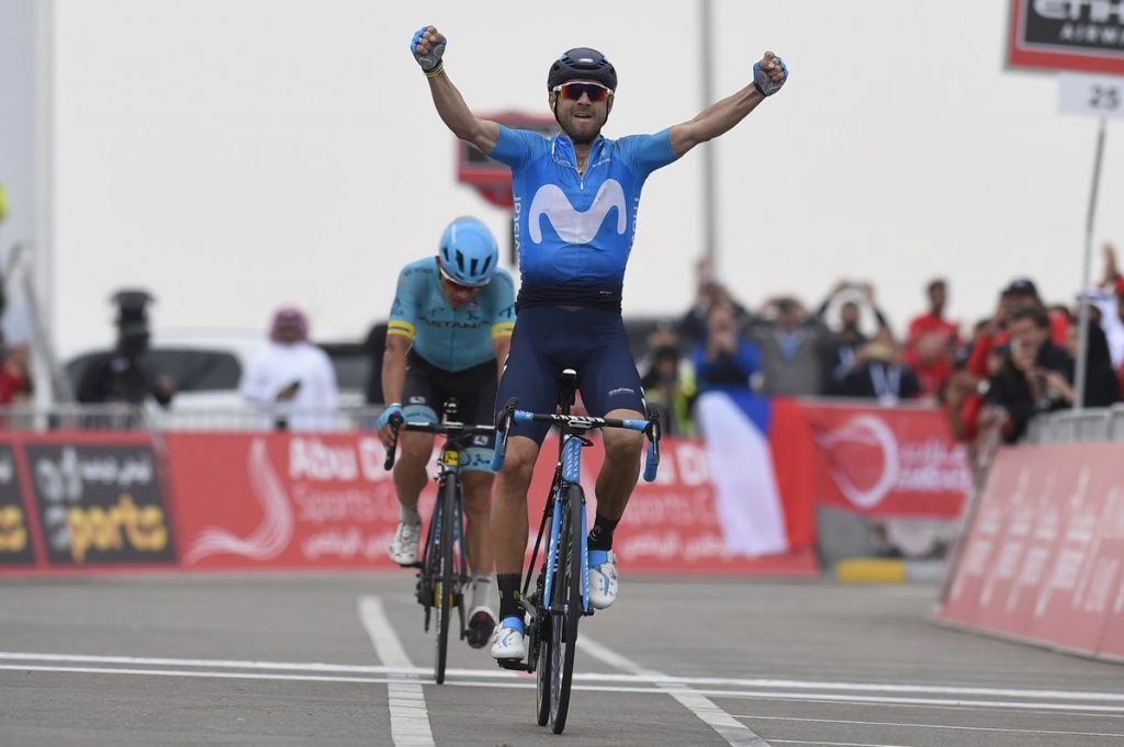 Dubbelslag Valverde op slotdag Abu Dhabi Tour, Kelderman tweede in het klassement