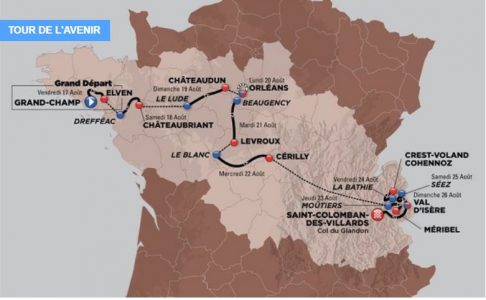 Tour de l’Avenir 2018 telt vier aankomsten bergop en een ploegentijdrit
