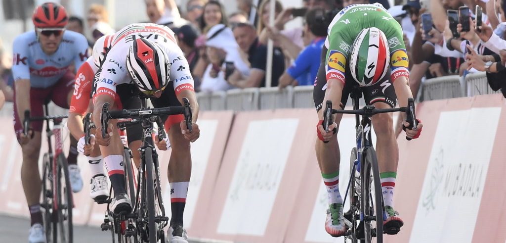 Gaviria klopt Viviani en Ewan in tweede etappe UAE Tour