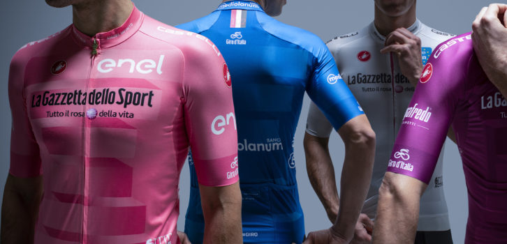 Castelli presenteert leiderstruien Giro d’Italia 2019