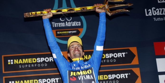 Roglic wint Tirreno na nagelbijtende finish, Campenaerts pakt slottijdrit