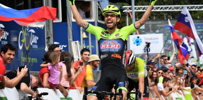 Giovanni Visconti is de snelste na zware bergrit Ronde van Slovenië