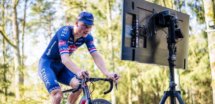 Sanders sterkste in Ronde van Zwift, Van der Poel en ploeggenoten weggereden