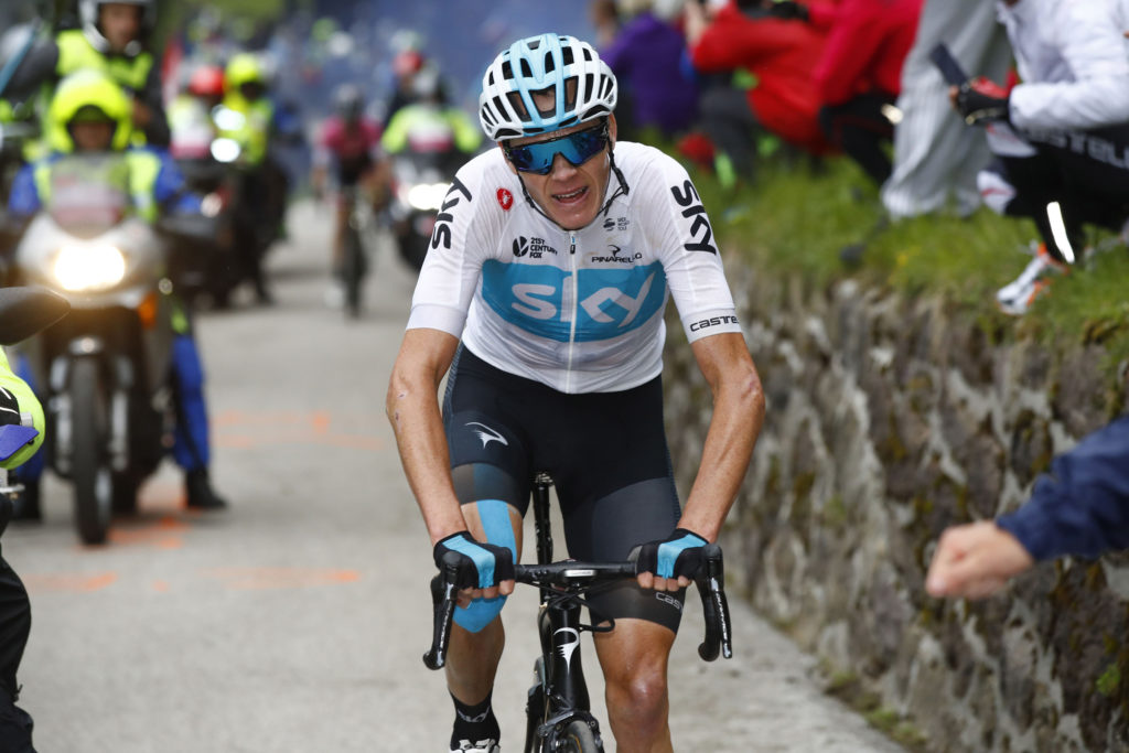 Froome op de Monte Zoncolan in de Giro 2018