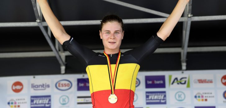 Lotte Kopecky voor het tweede jaar op rij Belgisch kampioene tijdrijden
