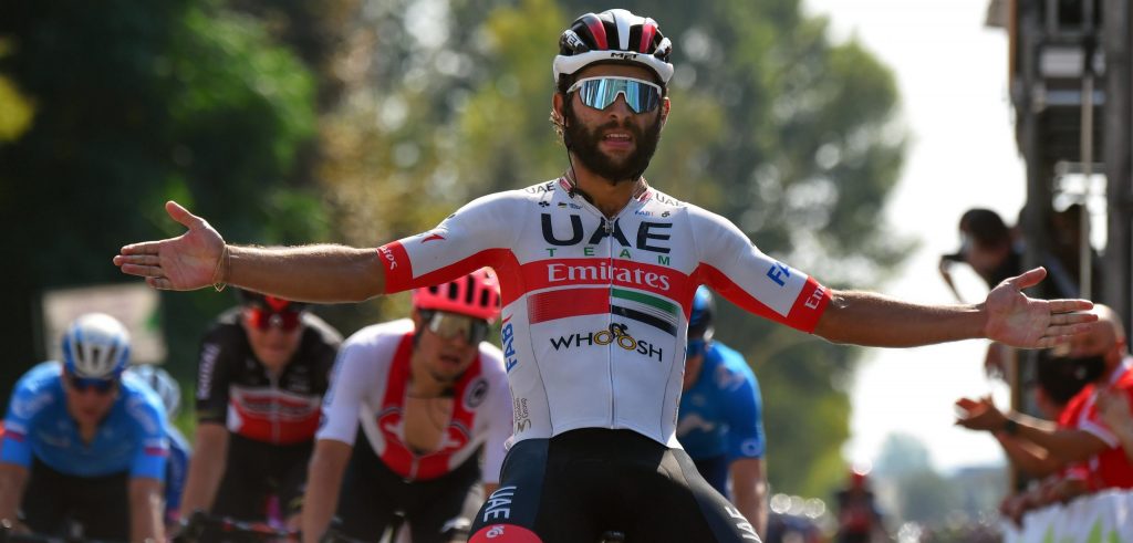 Fernando Gaviria spurt afgetekend naar de winst in Giro della Toscana