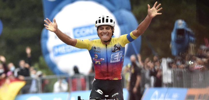Giro 2020: Vluchter Caicedo wint op de Etna, Harm Vanhoucke knap derde