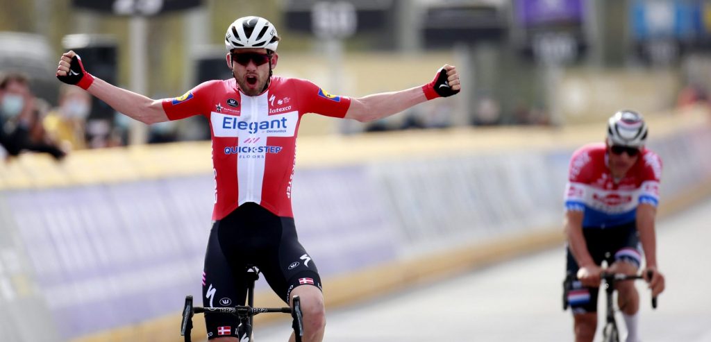 Kasper Asgreen klopt Mathieu van der Poel in de Ronde van Vlaanderen