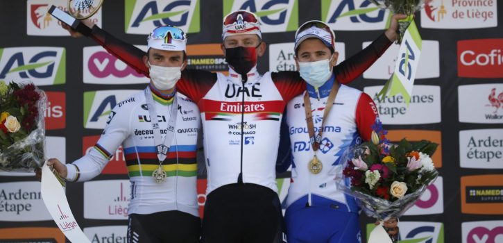 Pogacar na sprintzege in Luik: “Vanuit het wiel van Alaphilippe komen was ideaal”