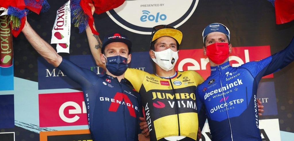 Primoz Roglic kent ploeggenoten voor Ronde van Lombardije