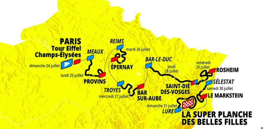 Dit is het parcours van Le Tour de France Femmes 2022