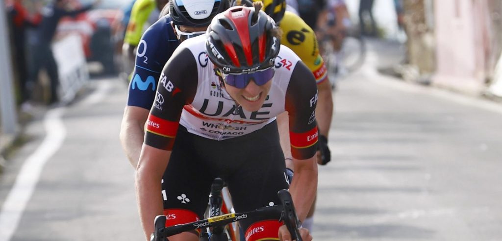 Tadej Pogacar en Matteo Trentin kopstukken bij UAE Emirates in Ronde van Vlaanderen