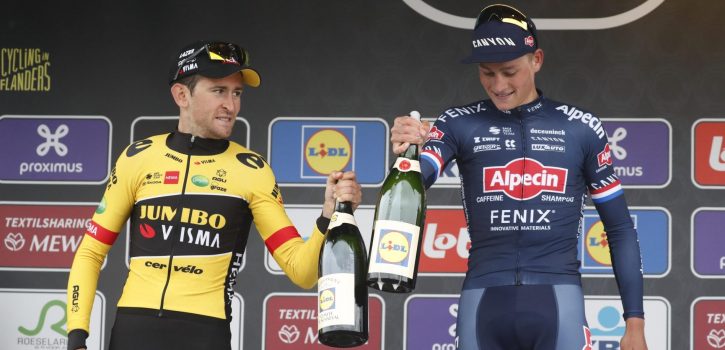 Tiesj Benoot tweede in Dwars door Vlaanderen: “Wel een boost richting de Ronde”