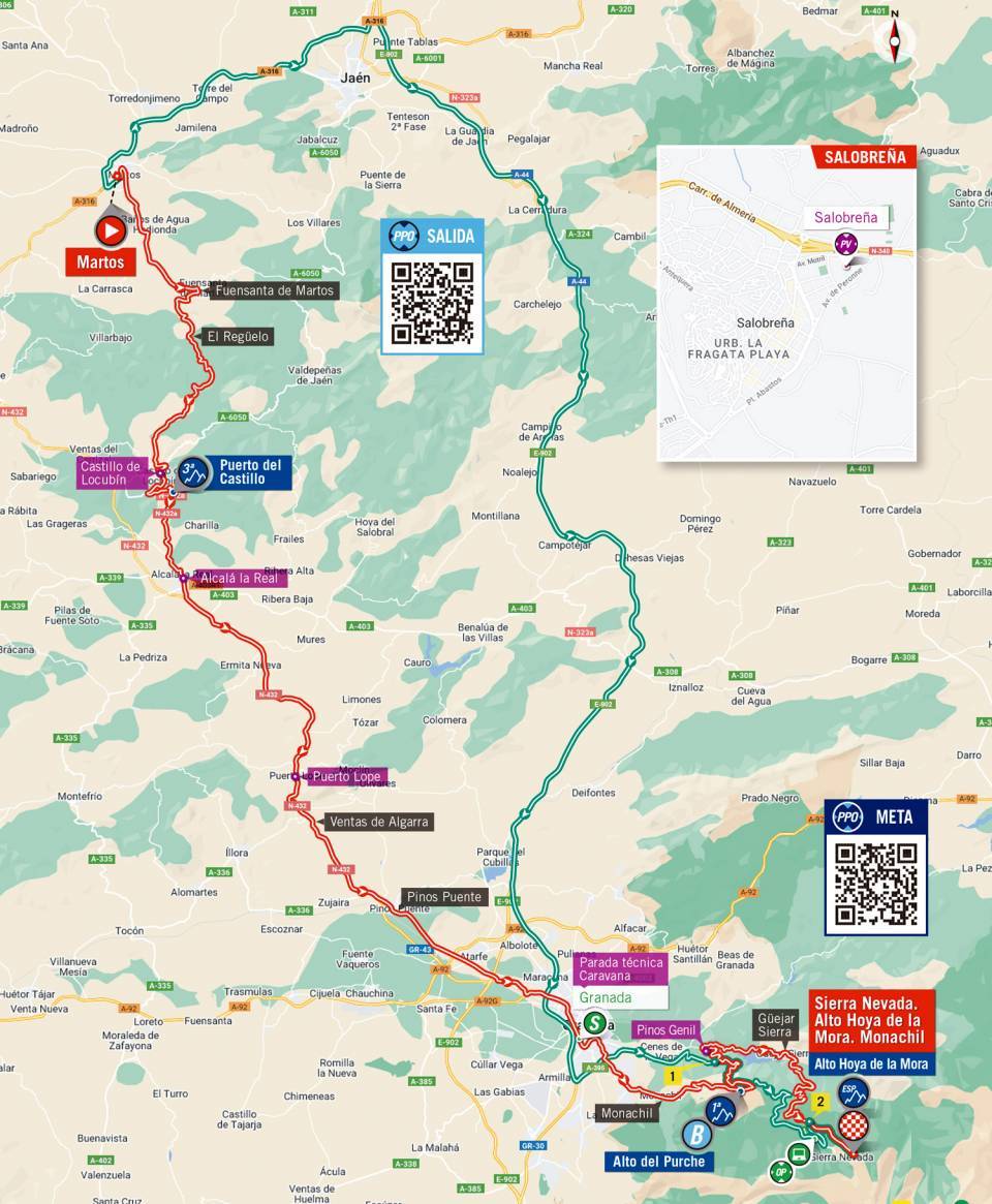 Route Stage 15 Vuelta a Espana 2022