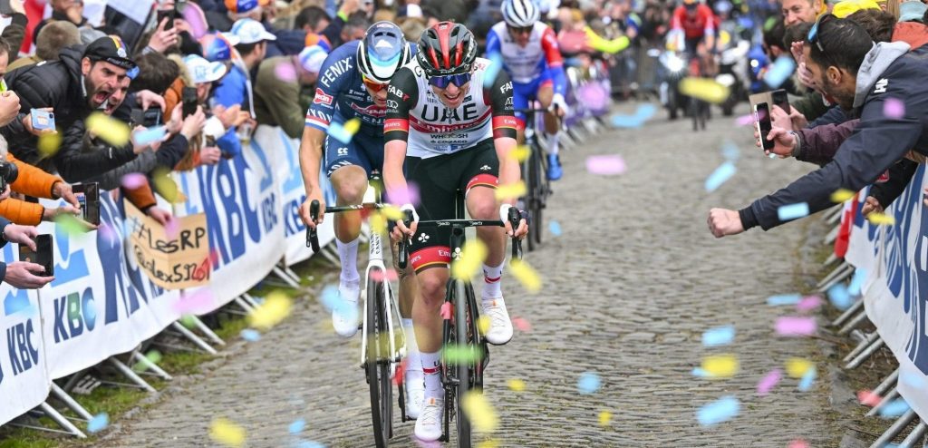 Trentin: “Zou niet verrast zijn als Pogacar in 2023 weer start in de Ronde van Vlaanderen”