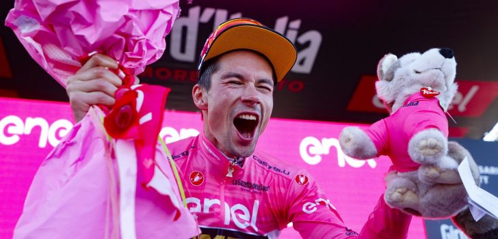 Bekijk: de oerkreet van Roglic toen hij hoorde dat hij de Giro had gewonnen