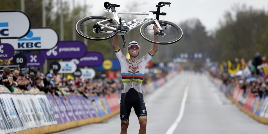 Superieure Mathieu van der Poel soleert op heroïsche wijze naar derde zege in Ronde van Vlaanderen