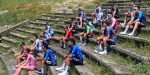 Sightseeing bij de start van Girorit: renners verkennen amfitheater van Pompeï